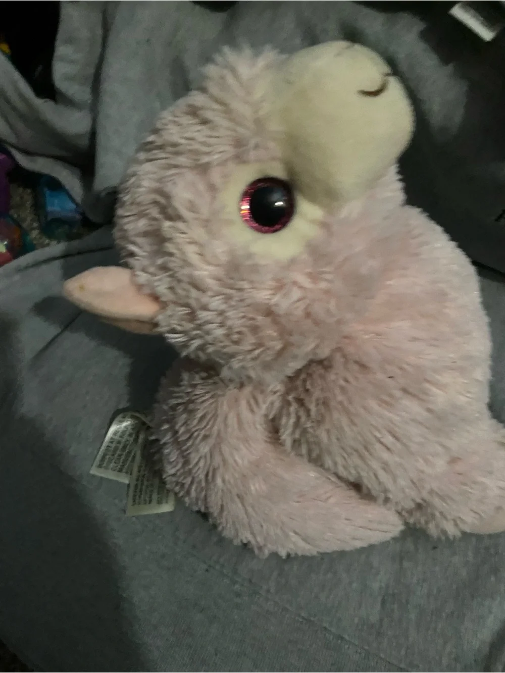 Plush Pink Alpaca Small Pet Toy - Soft Cuddly Companion